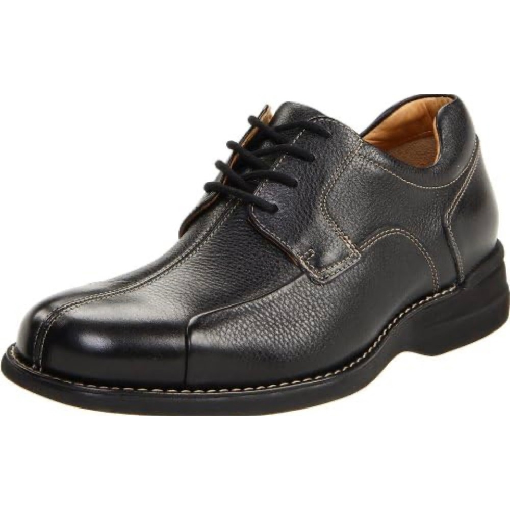 Johnston & Murphy Oxford Shoes Black Shuler Bicycle Toe Luxury Leather Men's 9.5